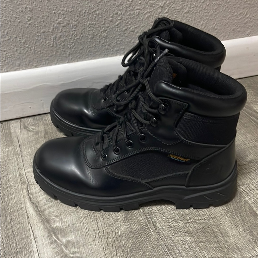 Skechers Men's Black Tactical Lace-Up Work Boots - Picture 4 of 13